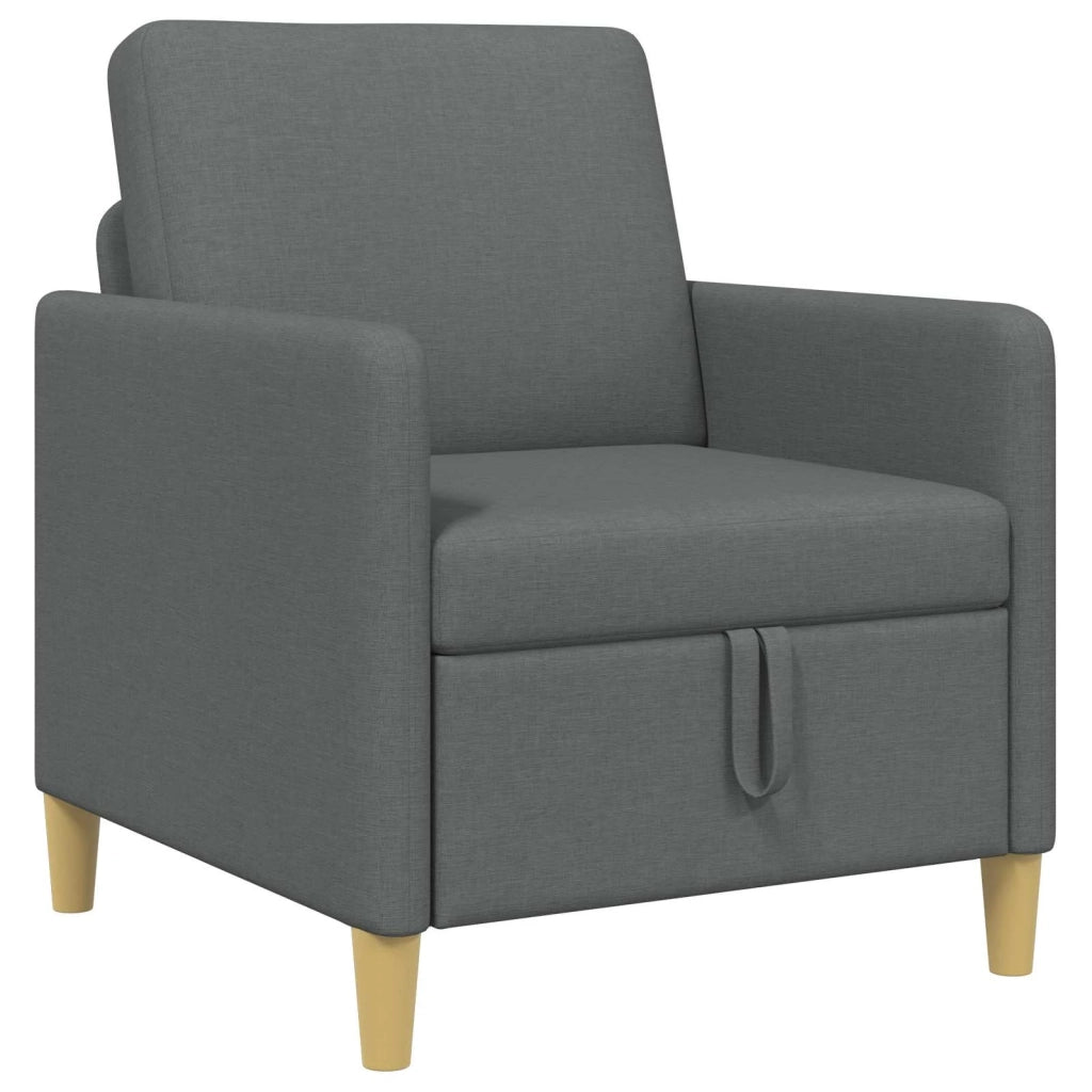 Divano con Storage Grigio Scuro 72 x 78 x 87 cm Poliestere 42036864
