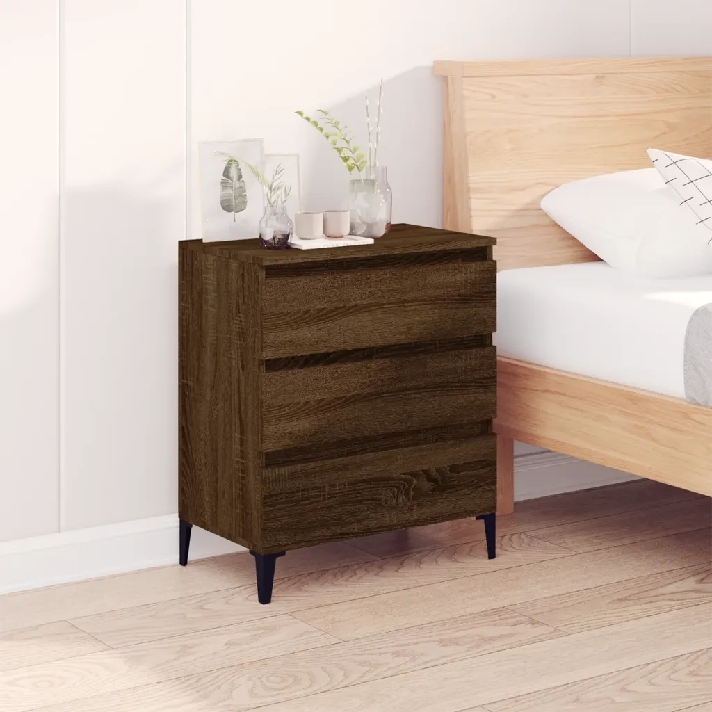 Credenza Rovere Marrone 60x35x70 cm in Legno Multistrato 823055