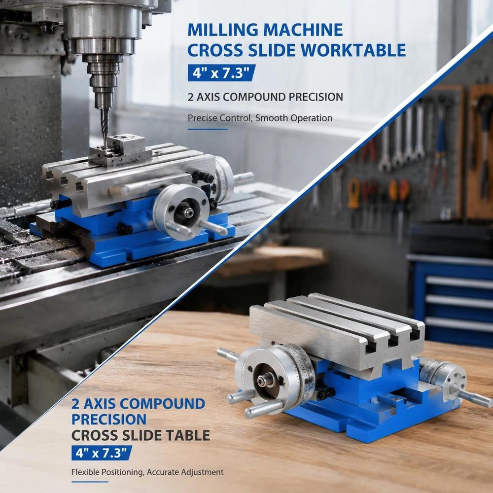 MX-75 Multifunctional Milling Worktable 185 X 100 Mm Milling Worktable X 80 Mm Y 75 Mm Cross Table Table Drill For Drilling And Milling Machines (MX-75)