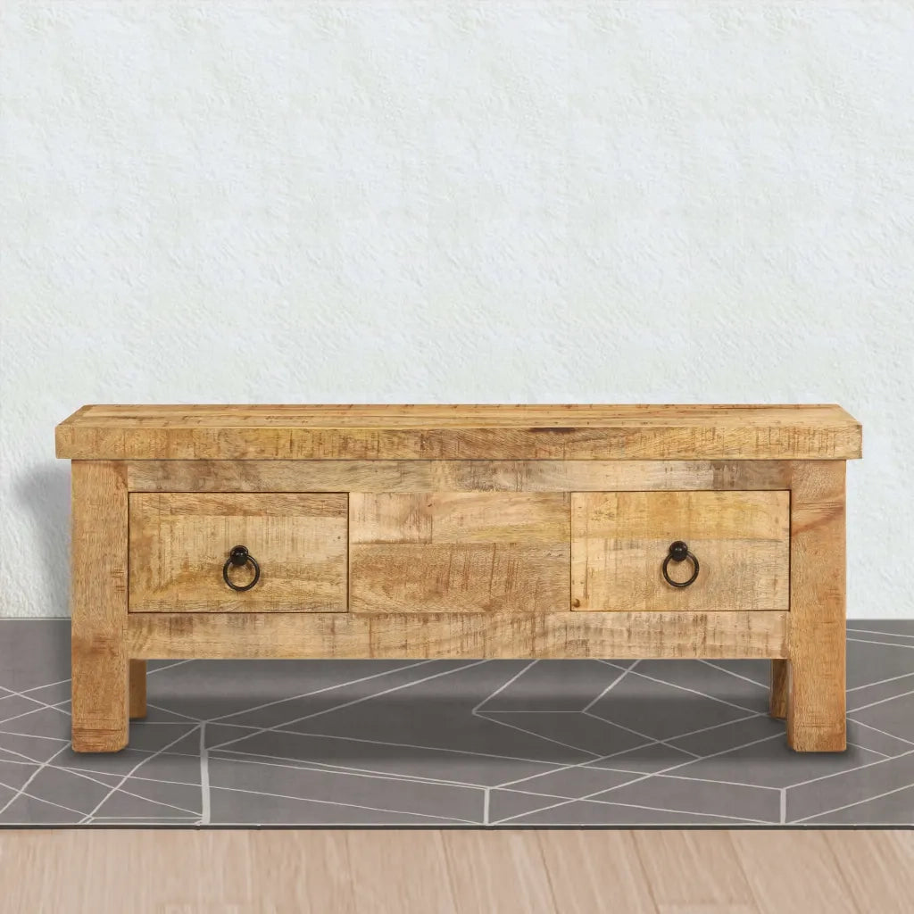 Tavolino da Salotto 90x45x35 cm in Legno Massello di Mango 247326