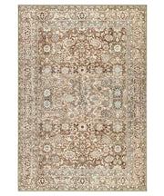Tappeto arredo casa ORIENTAL HAMADAN MARRONE cm.190x290 riproduzione disegno persiano classico in stile vintage. Tappeto lavabile per salotto, soggiorno, camera da letto.