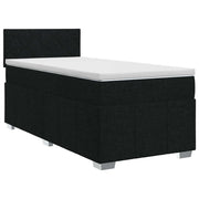 Letto box spring con materasso Nero 80 x 200 cm Tessuto 3451089