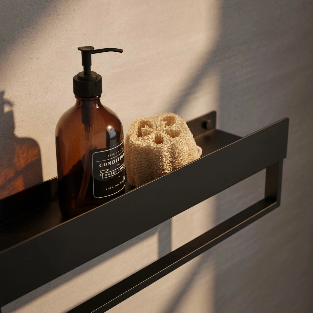 Mensola Da Bagno Sf01 45cm Black Matt