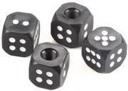 Set 4 tappi copri valvola dadi nero universali per auto e moto