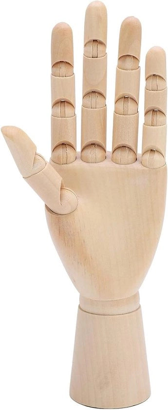 Manico in legno con dita articolate e gomito rotativo - Professionale e versatile - 24cm di lunghezza