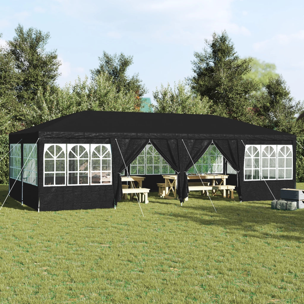 Tenda da Festa con 12 Pareti Laterali Antracite 8x4 m PE