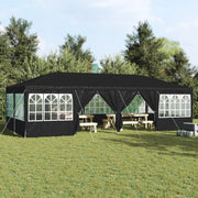 Tenda da Festa con 12 Pareti Laterali Antracite 8x4 m PE