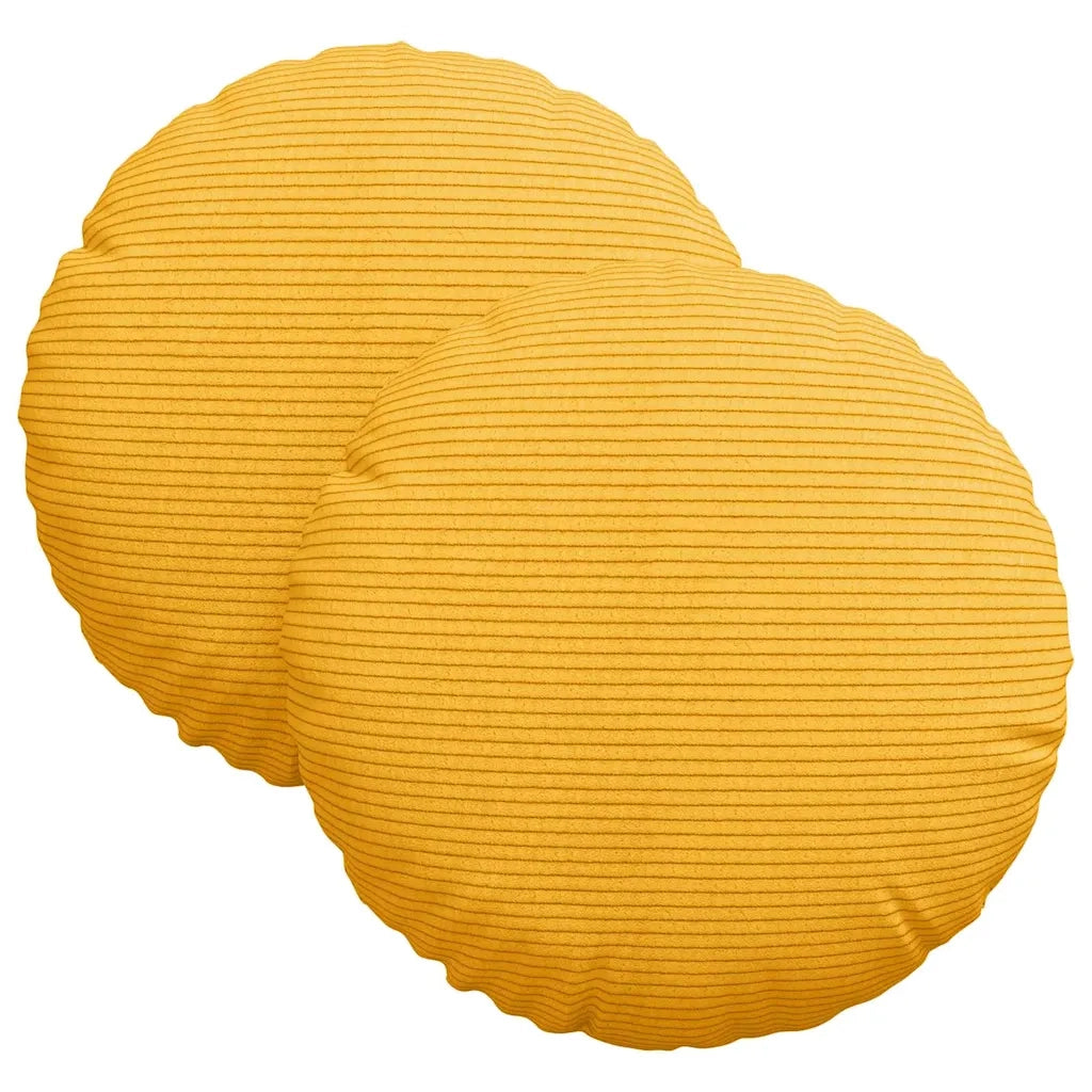 Cuscini per Seduta 2 pcs Giallo Chiaro Ø30 x 13 cm 42014118