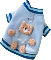 Giubbotto per cani con D-ring, giacca da neve calda, maglia morbida per piccoli cani e gatti (XL, blu)
