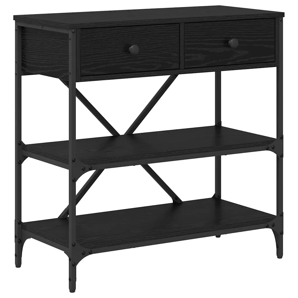 Tavolo consolle Rovere Nero 75 x 34,5 x 75 cm legno 871314