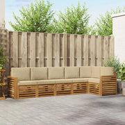 Set divano sezionale con cuscino 6 pcs Naturale e Beige 3374898