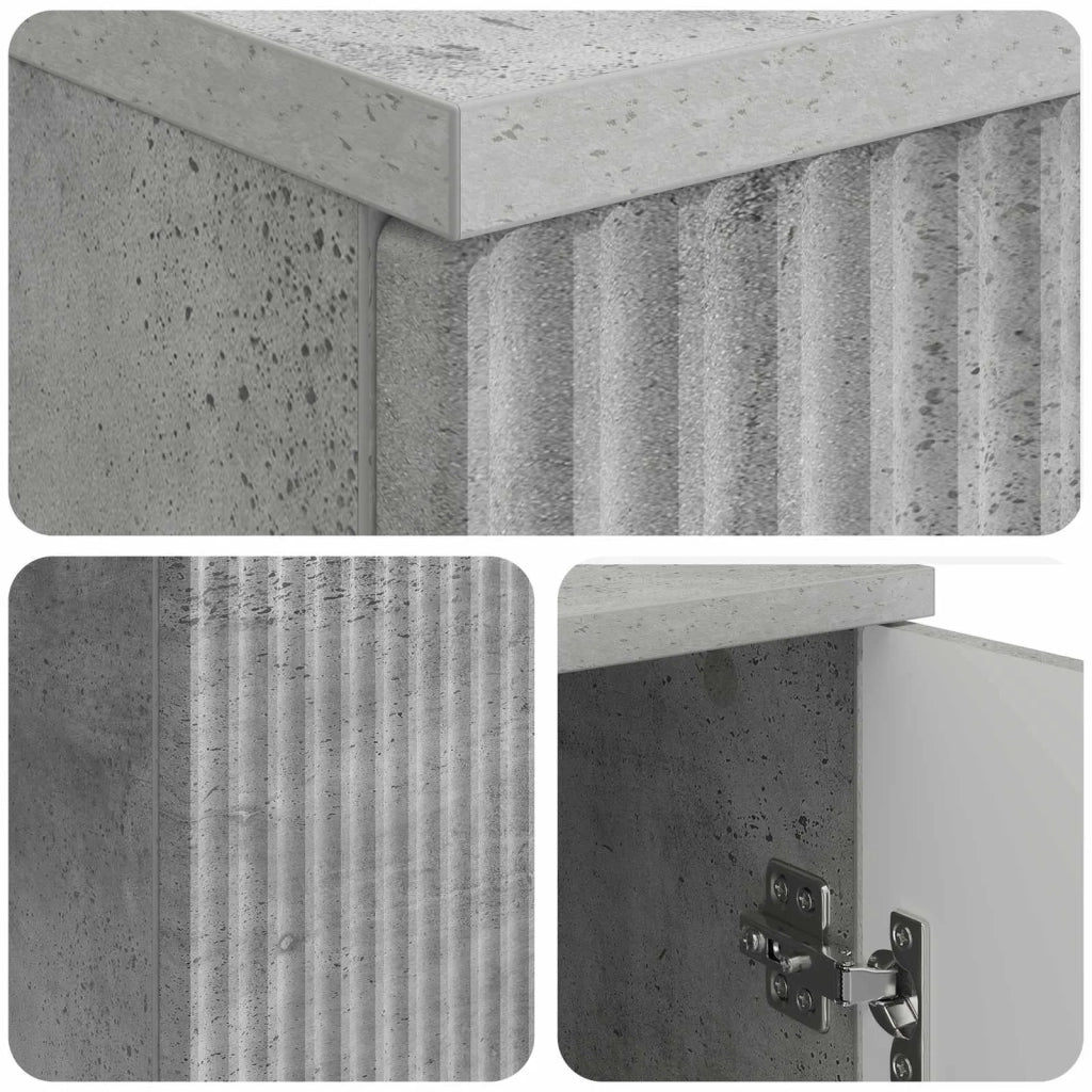 Scrivania con lo scaffale Grigio Cemento 142,5 x 50 x 75 cm 3414597