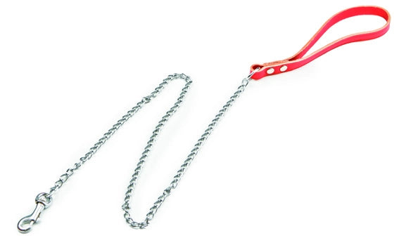 Utilia Pet MANICO IN CUOIO CON CATENA cm. 90 (maglia media) col. Assortiti 6.00 pz