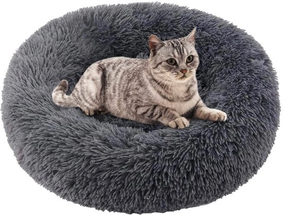 Letto per cani e gatti a forma di donut - 70 cm - Piuma