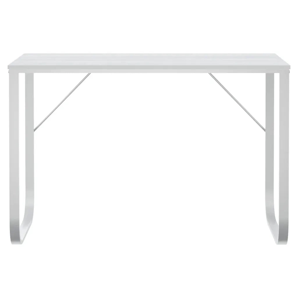 Scrivania per Computer Bianca 110x60x73 cm in Legno Multistrato