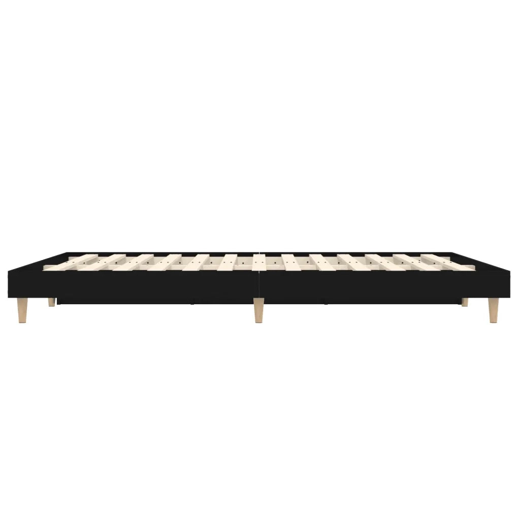 Giroletto-Struttura Letto Nero 140x190 cm in Legno Multistrato 852229
