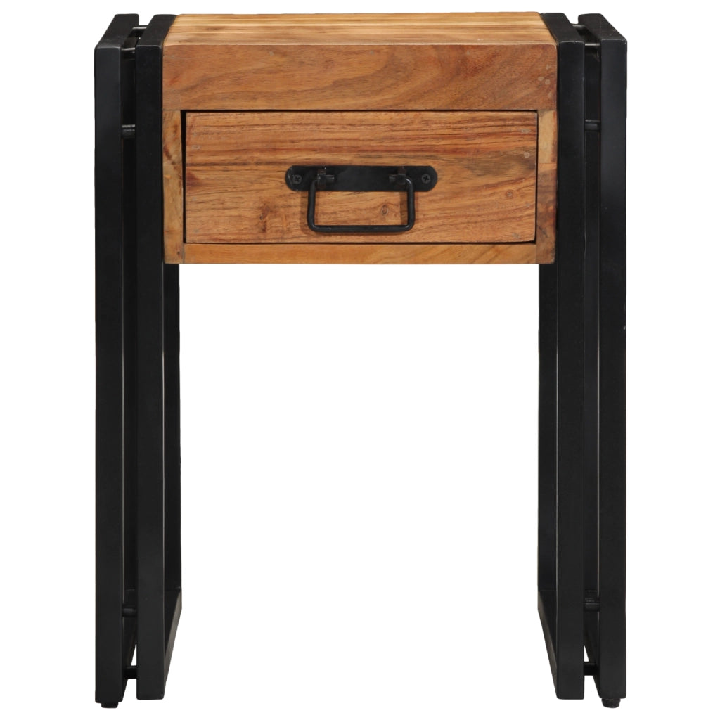 Tavolino  40x40x50 cm in legno massello di acacia