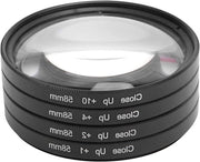 Filtro Macro Close Up Set in Vetro Ottico +1 +2 +4 +10 - 58mm - Accessorio per Fotocamere Nikon e Sony