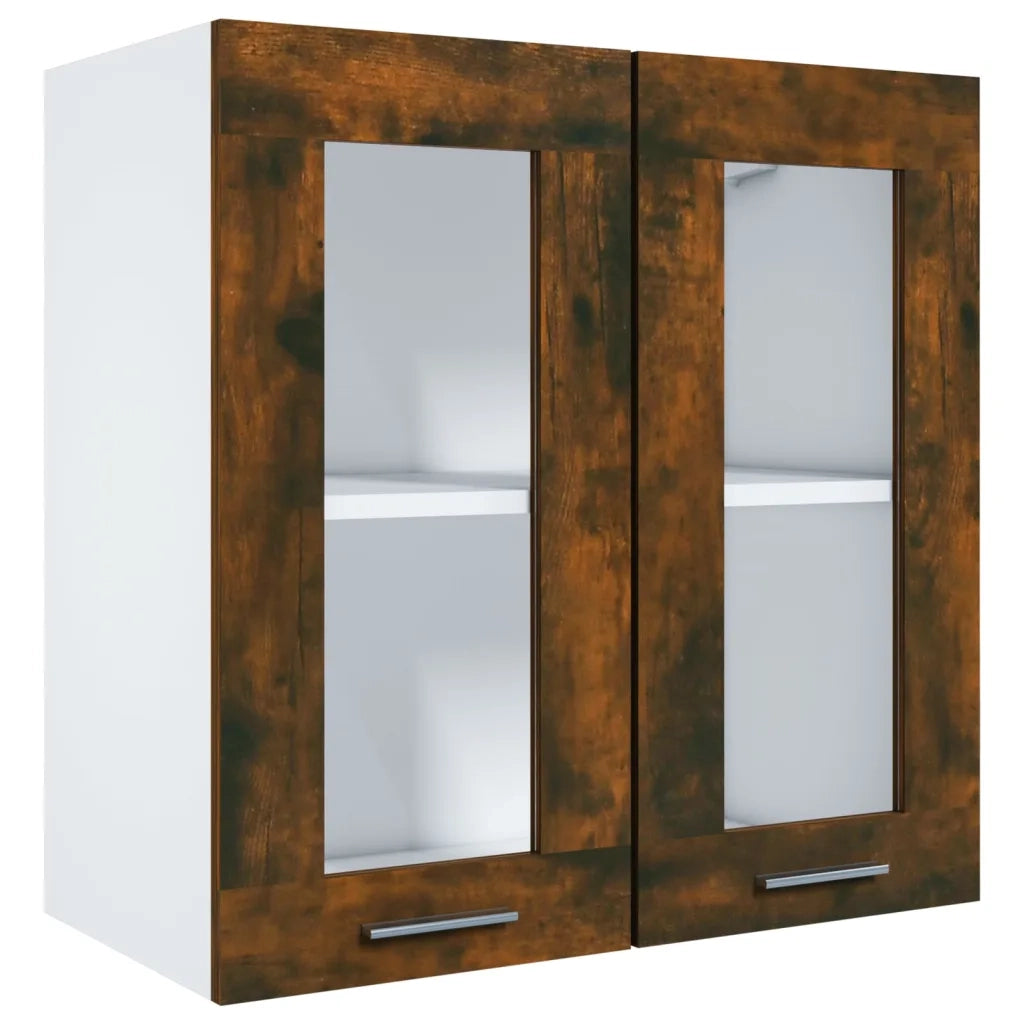 Pensile in Vetro Rovere Fumo 60x31x60 cm Legno Multistrato cod mxl 73632