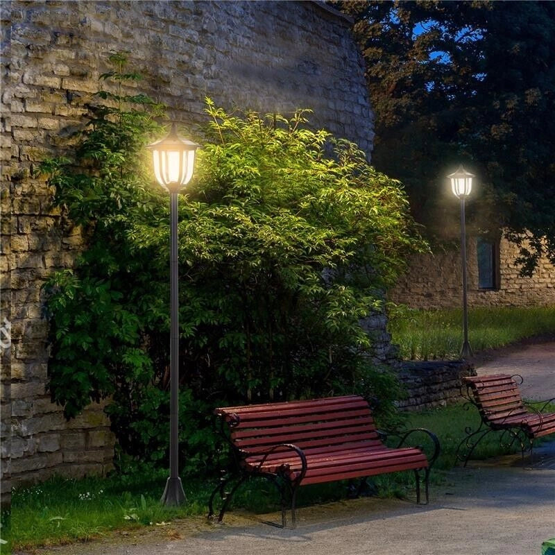 LAMPIONE DA ESTERNI CON 6 LUCI LED ACCENSIONE AUTOMATICA IMPERMEABILE