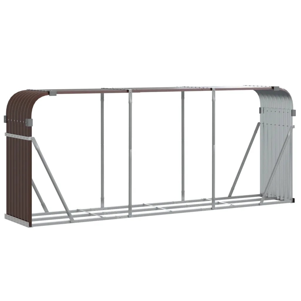 Portaceppi Marrone 234x45x100 cm in Acciaio Zincatocod mxl 85141