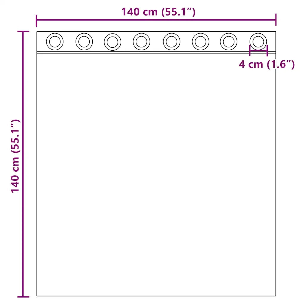 Tende in Voile con Occhielli 2 pz Grigio Chiaro 140x140 cm 4102107