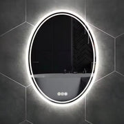 Specchio Bagno a LED - Ovale - Illuminazione Dimmerabile - Anticondensazione - Montaggio a Parete - 60x80cm