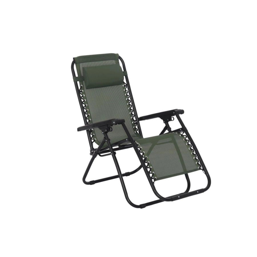 SDRAIO SIESTA IN METALLO NERO CON TELO VERDE SALVIA