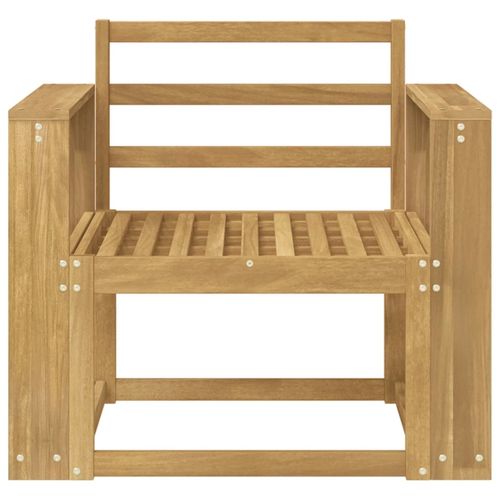 Set di divani da esterno Legno di Acacia Massello Bianco 3438978