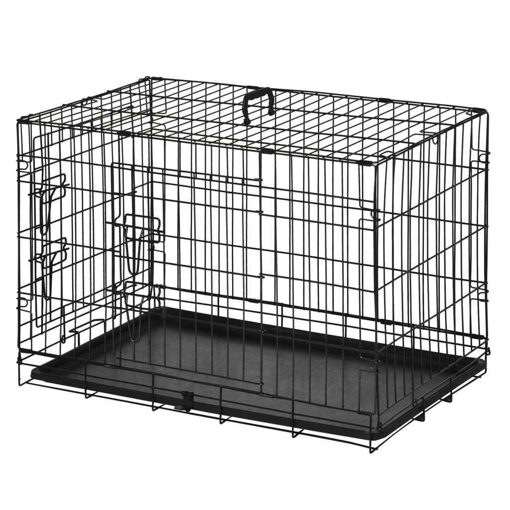 Trasportino per Cani Pieghevole ¨C zephmum ¨C Nero 75x48.5x53 cm