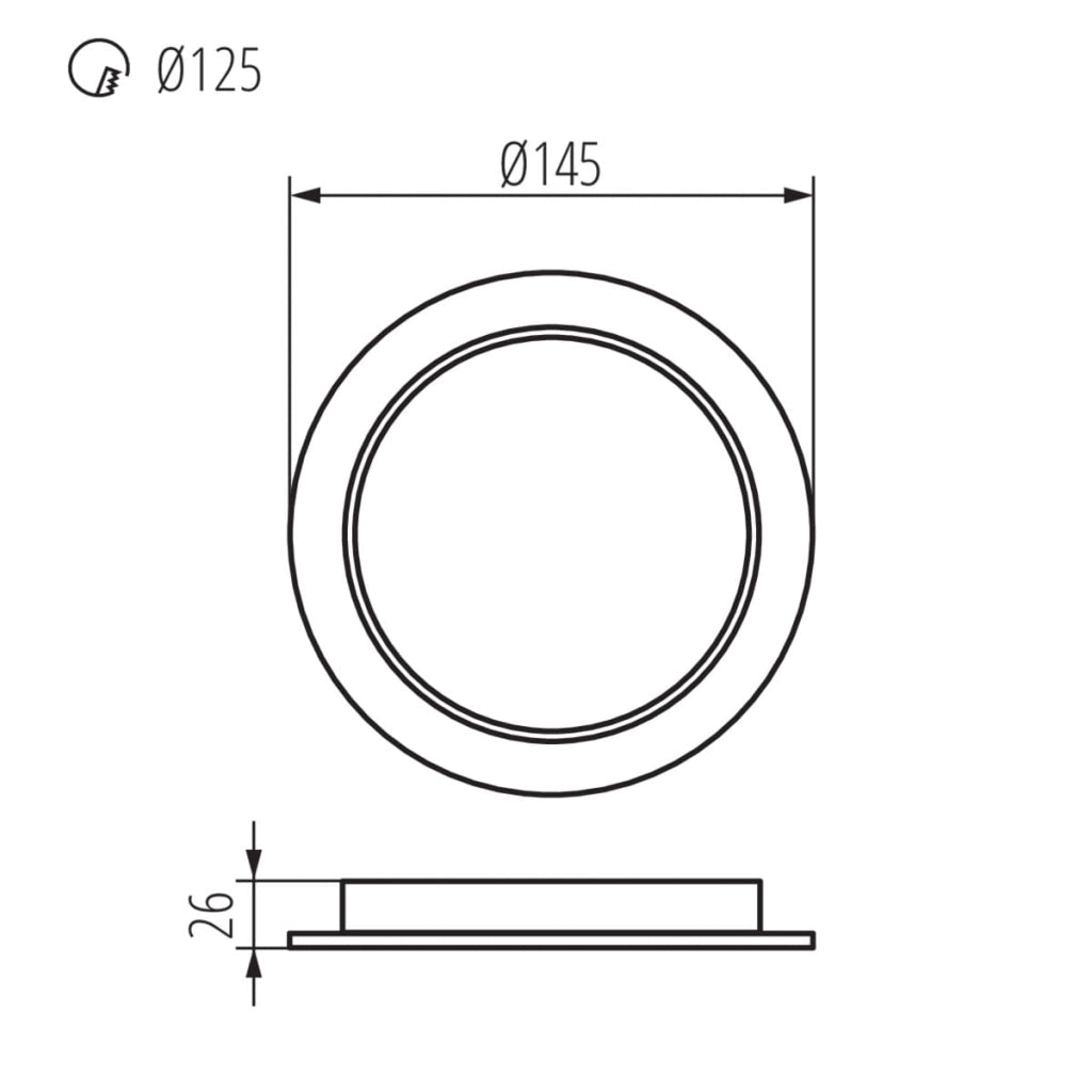Faretto soffitto rotondo Kanlux TAVO LED 12W 4000K IP44
