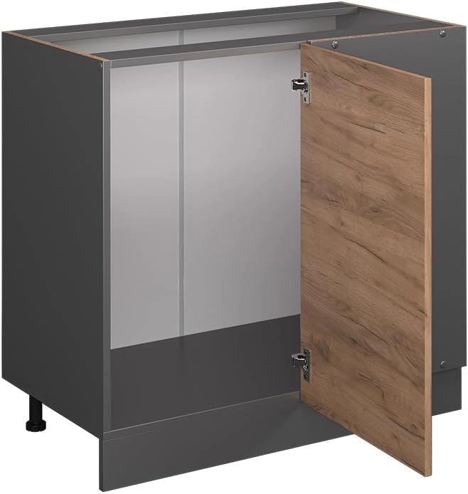 Mobile ad angolo cucina R-Line, Quercia dorata, 86 cm senza piano di lavoro, per la libera combinazione all'interno di sistemi cucina modulari