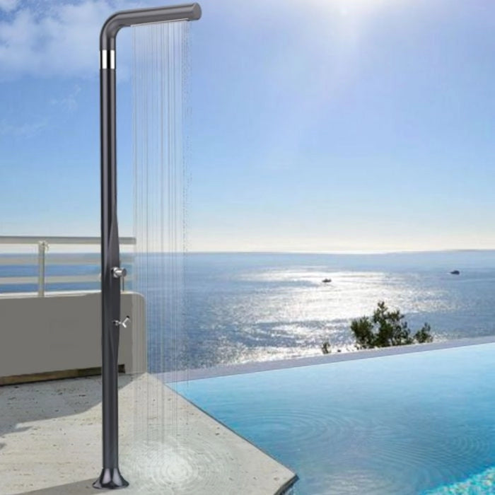 Doccia da giardino e per interno FUNNY YANG TOP LINE in polietilene, con lavapiedi - Doccia Da Giardino E Per Interno Funny Yang Top Line In Polietilene, Con Lavapiedi Colore Perla Bianca