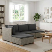 3 pz Set Lounge in Rattan con Cuscini GENDT Rattan naturale 3429877