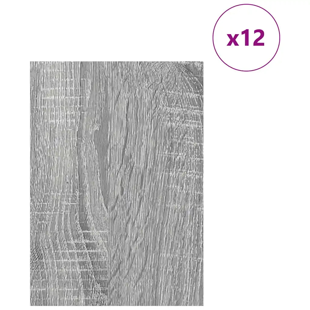 Pannelli decorativi 12 pcs Grigio Sonoma 21 x 30 x 0,27 cm