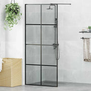 Parete Doccia Walk-in Nero 90 x 195 cm vetro temperato