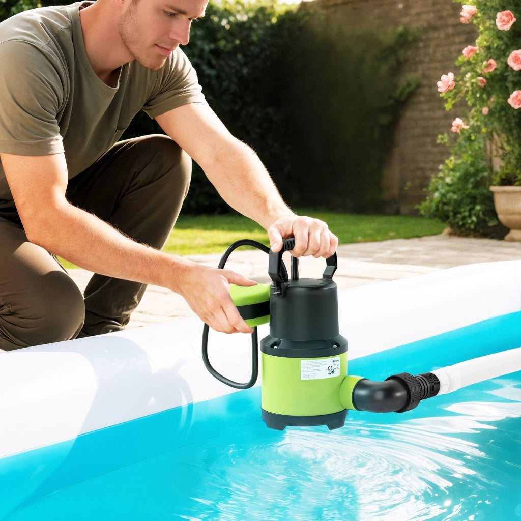 Pompa Sommersa per Acque Sporche 400W 9000L/h ¨C zephmum ¨C Verde