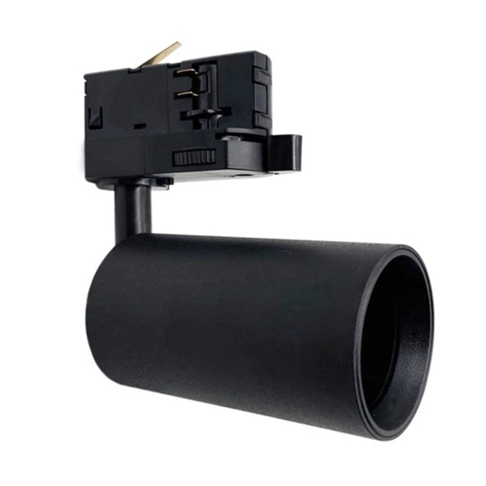 Trade Shop - Porta Faretto Lampadina Attacco Gu10 Per Binario Trifase Orientabile Faro Proiettore Gd18a - Nero