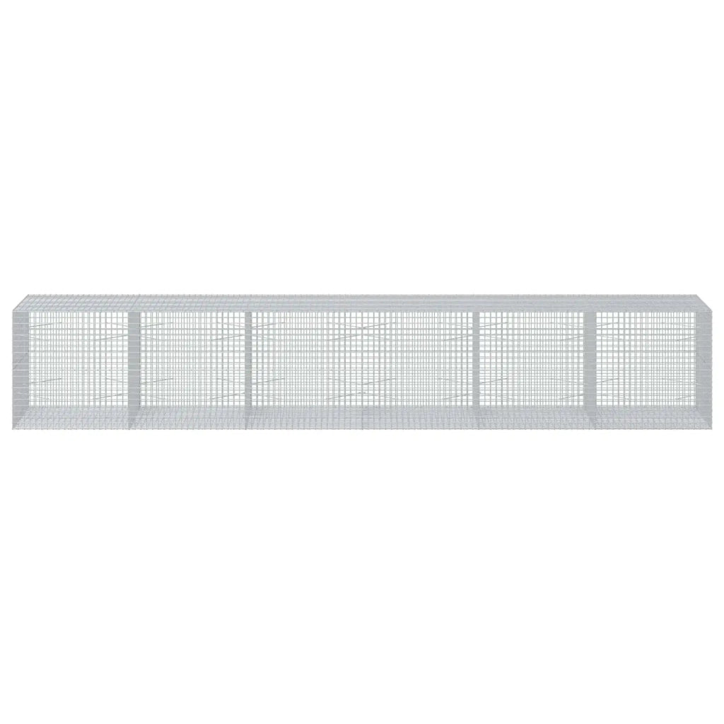 Gabione con filo da 5 mm e rete da 5x5 cm 600x100x100 cm 3464358