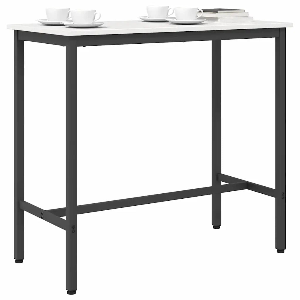 tavolo Bianco 100 x 50 x 91 cm Legno ingegnerizzato e acciaio CFW1944432