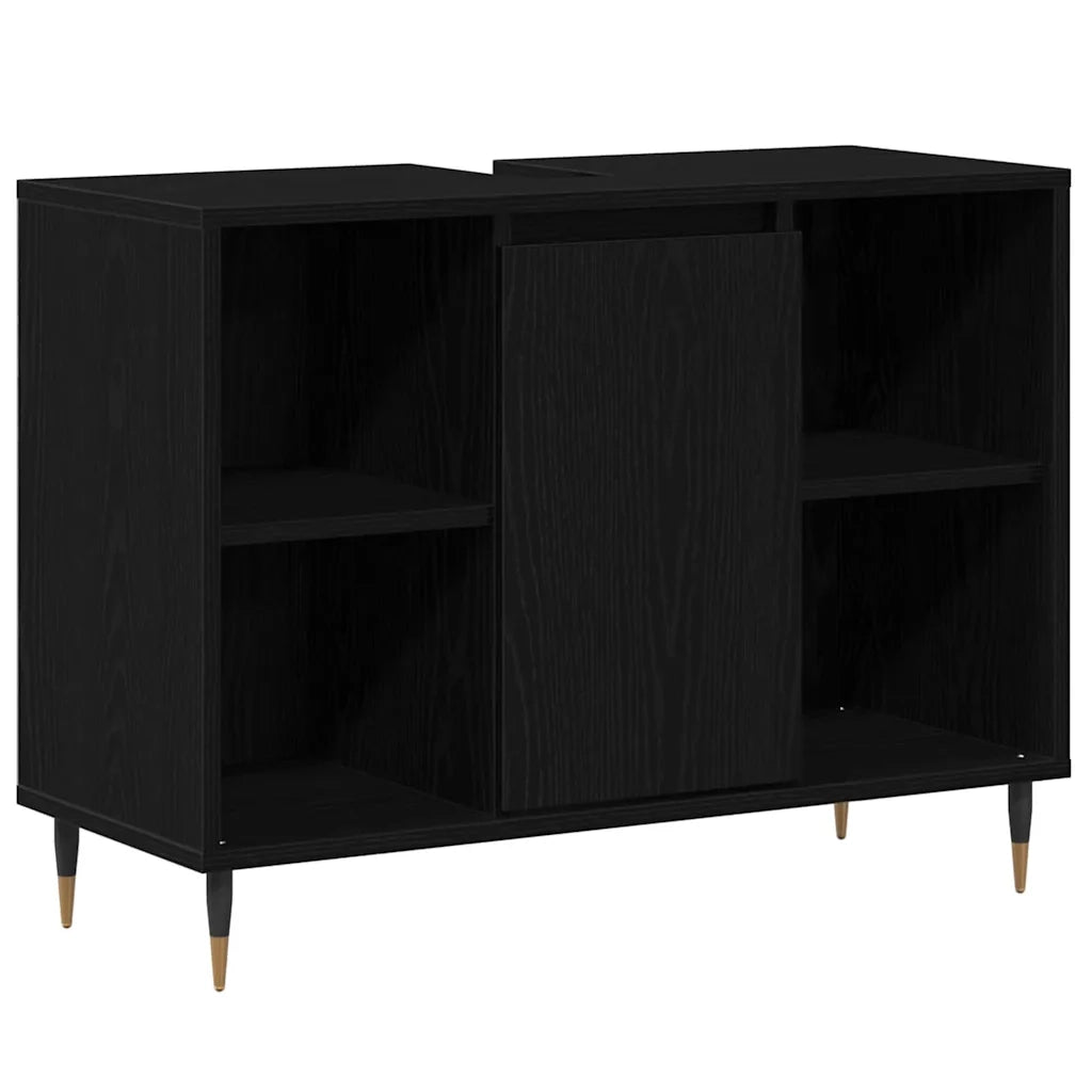 Mobile da Bagno Nero 80 x 33 x 60 cm Legno multistrato 873894