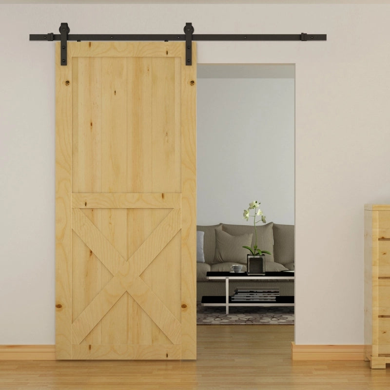 Kit binario per porta scorrevole, portata massima 100 kg, metallo, nero, 2 m, nero