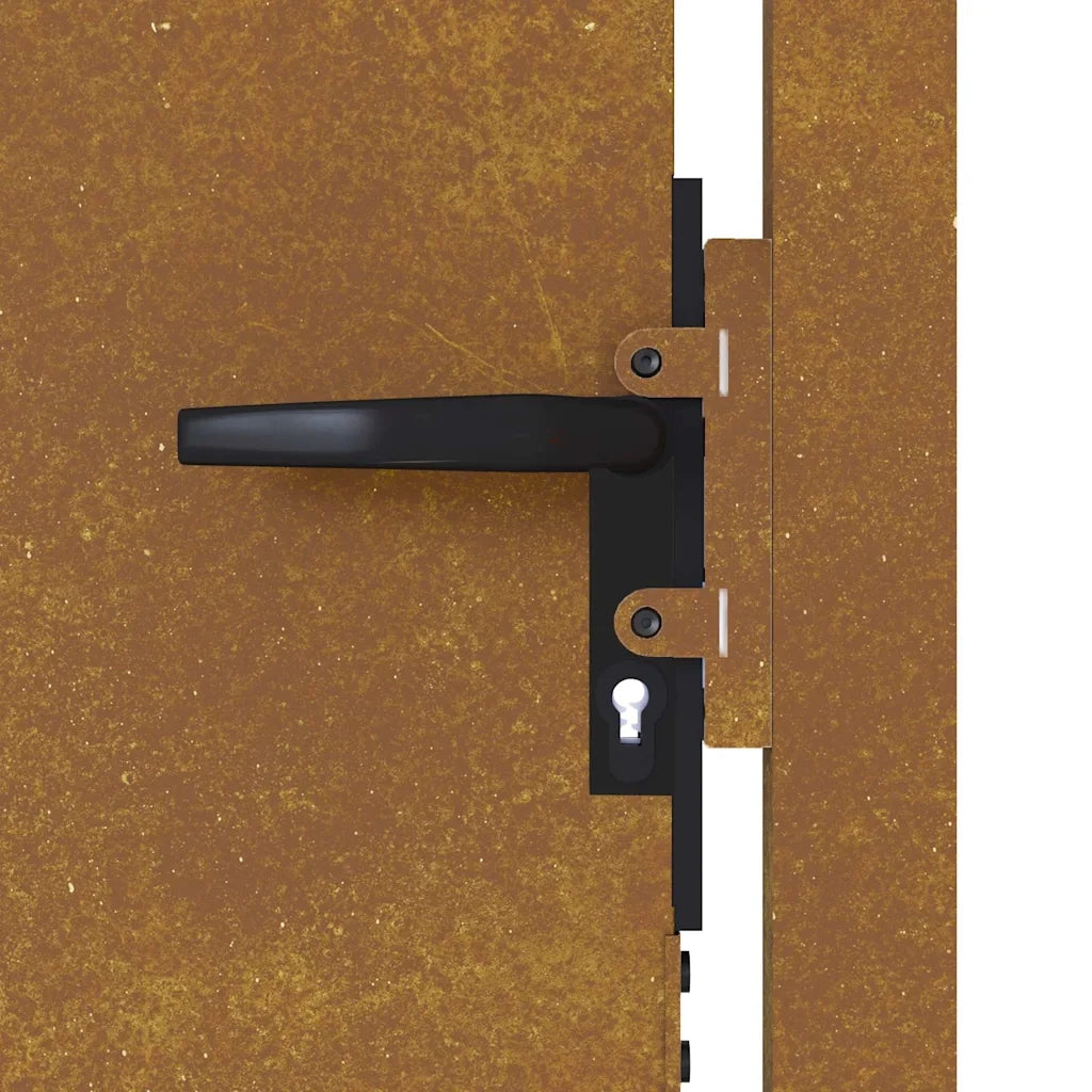 Cancello da giardino 100x200 cm in acciaio Corten 153267