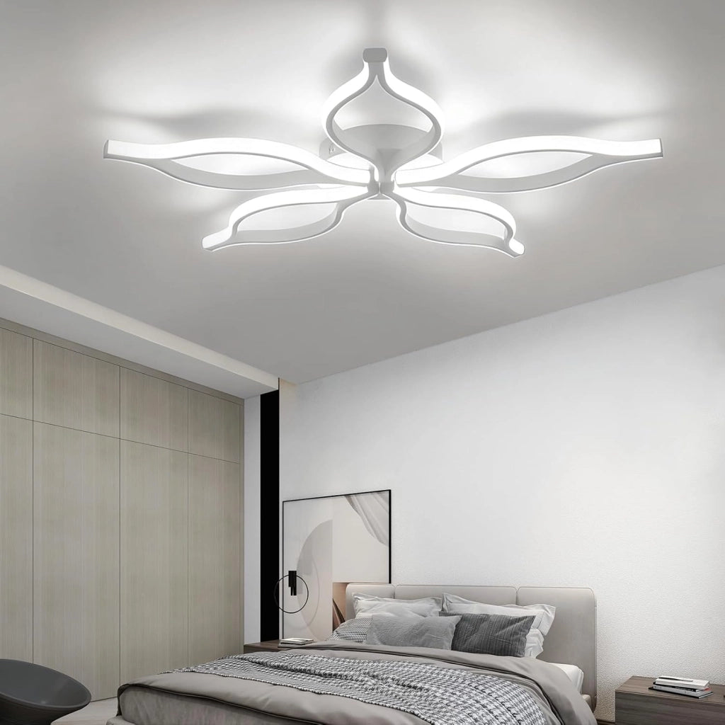 ZMH Plafoniera LED Bianca 80 cm 75W Moderna per Soggiorno con Telecomando e Regolazione Luminosità per Camera da Letto