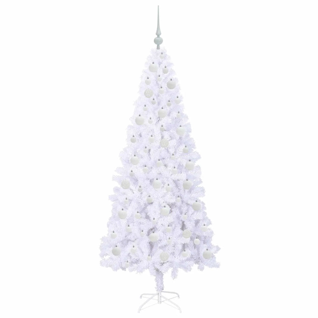 Albero di Natale | Decorazioni natalizie artificiale Bianco 180 cm PVC e Acciaio