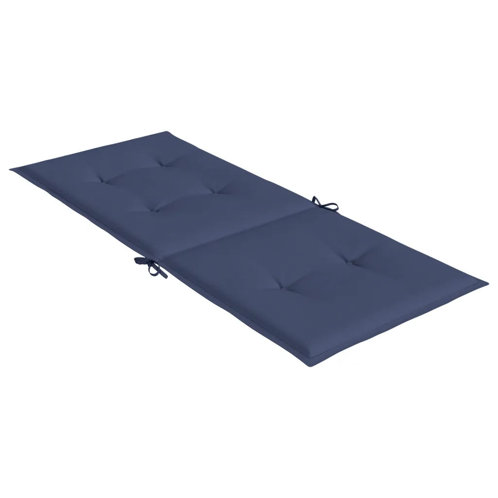 Cuscini Sedia con Schienale Alto 4 pz | Cuscini per sedie Blu Marino Tessuto