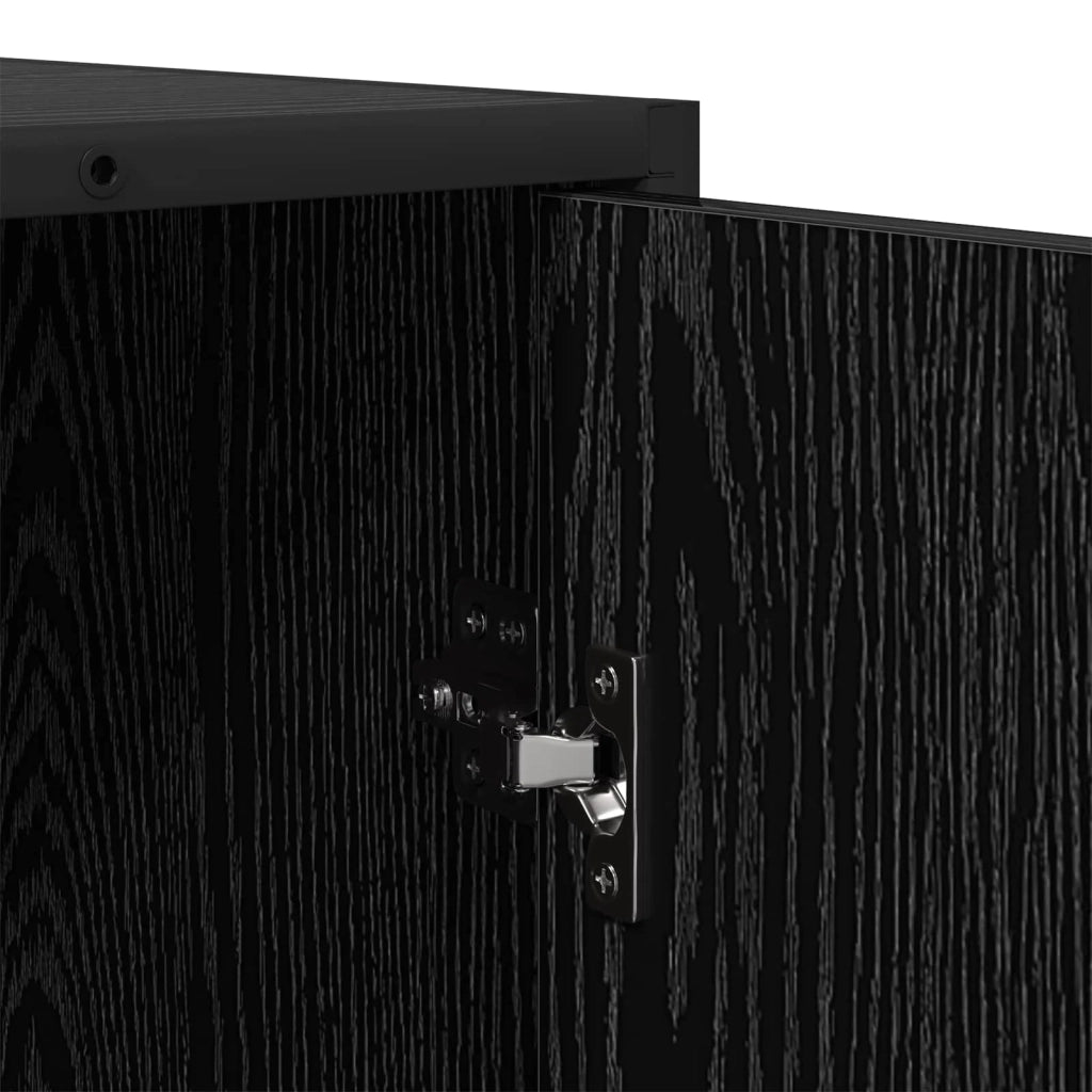 Credenza Rovere Nero 92 x 35 x 76 cm Legno ingegnerizzato 3439157