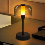 ZMH Lampada da tavolo LED nera touch wireless USB C ricaricabile luminosità regolabile per comodino camera letto