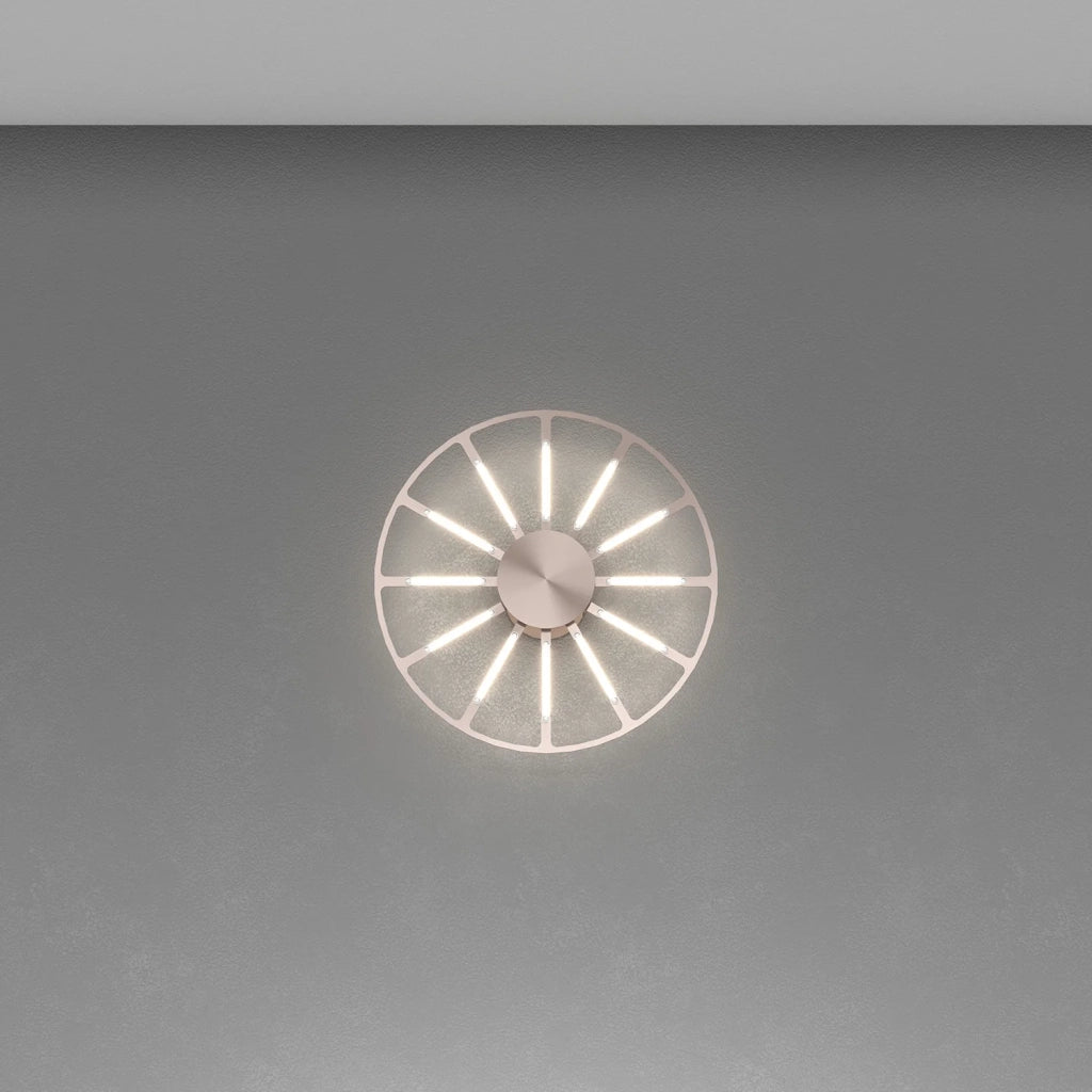 Plafoniera-Applique Around You Metallo Rosato Satinato Led A Vista 25W 3000K