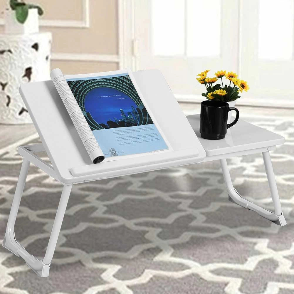 Tavolino Vassoio Pieghevole da Letto Divano 65x30 cm per Notebook PC Laptop